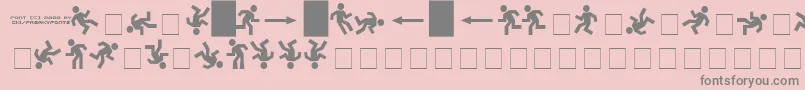 Fonte DanceFx – fontes cinzas em um fundo rosa