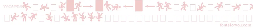 Fonte DanceFx – fontes rosa em um fundo branco