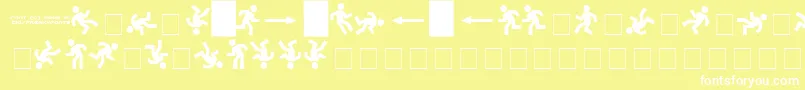 DanceFx Font – White Fonts on Yellow Background