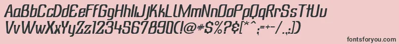 SubatonikItalic-Schriftart – Schwarze Schriften auf rosa Hintergrund