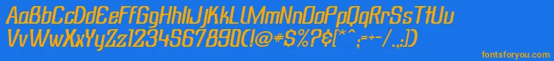 fuente SubatonikItalic – Fuentes Naranjas Sobre Fondo Azul