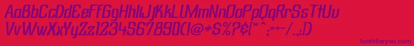 SubatonikItalic Font – Purple Fonts on Red Background