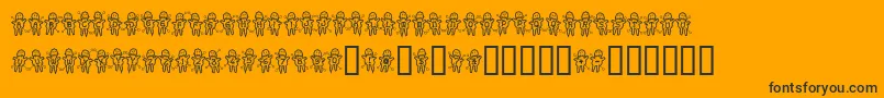 Voodoodollspinned Font – Black Fonts on Orange Background