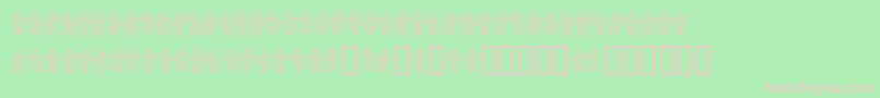 Police Voodoodollspinned – polices roses sur fond vert