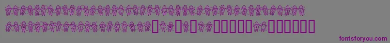 Voodoodollspinned Font – Purple Fonts on Gray Background