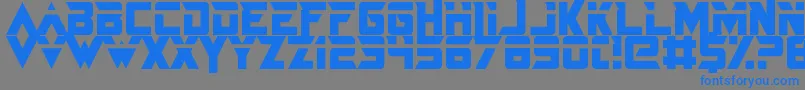 JustInTheFirestorm-Schriftart – Blaue Schriften auf grauem Hintergrund