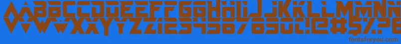 JustInTheFirestorm Font – Brown Fonts on Blue Background