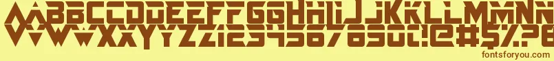 Шрифт JustInTheFirestorm – коричневые шрифты на жёлтом фоне