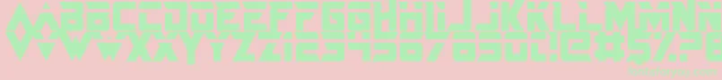 Weitere Informationen zur JustInTheFirestorm-Schriftart JustInTheFirestorm-Schriftart – Grüne Schriften auf rosa Hintergrund