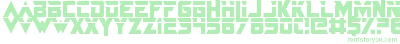 Fonte JustInTheFirestorm – fontes verdes em um fundo branco