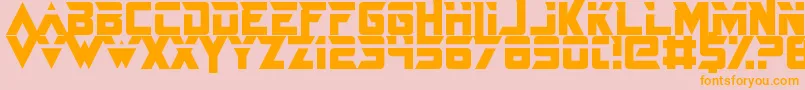 Saiba mais sobre a fonte JustInTheFirestorm Fonte JustInTheFirestorm – fontes laranjas em um fundo rosa