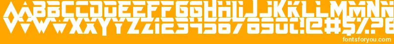 フォントJustInTheFirestorm – オレンジの背景に白い文字