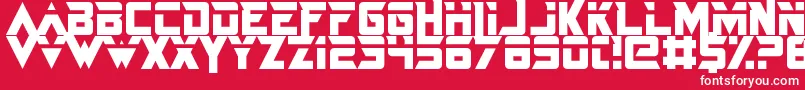 フォントJustInTheFirestorm – 赤い背景に白い文字