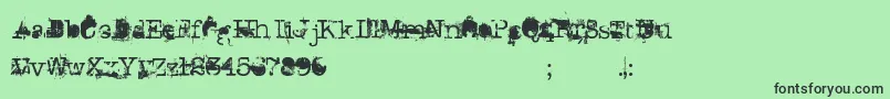 DonGiovanni Font – Black Fonts on Green Background