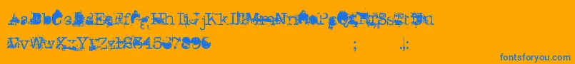 DonGiovanni Font – Blue Fonts on Orange Background