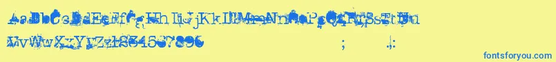 DonGiovanni Font – Blue Fonts on Yellow Background