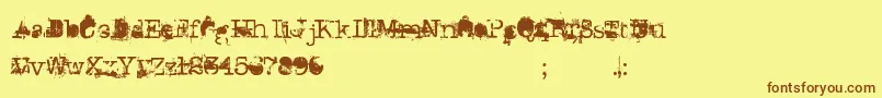 DonGiovanni Font – Brown Fonts on Yellow Background