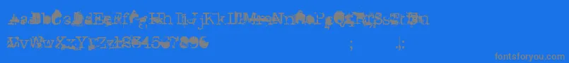 DonGiovanni Font – Gray Fonts on Blue Background