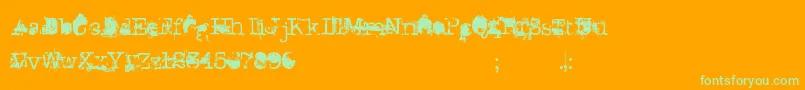 DonGiovanni Font – Green Fonts on Orange Background
