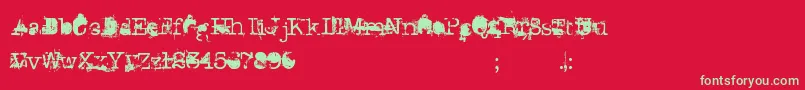 DonGiovanni Font – Green Fonts on Red Background