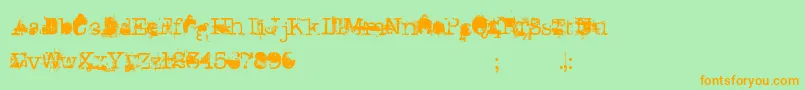 DonGiovanni Font – Orange Fonts on Green Background
