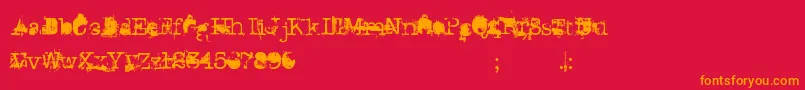 DonGiovanni Font – Orange Fonts on Red Background