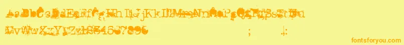 DonGiovanni Font – Orange Fonts on Yellow Background