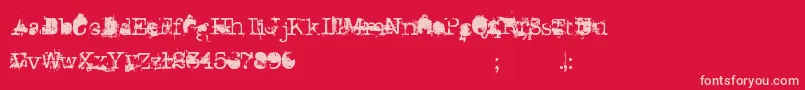 DonGiovanni Font – Pink Fonts on Red Background