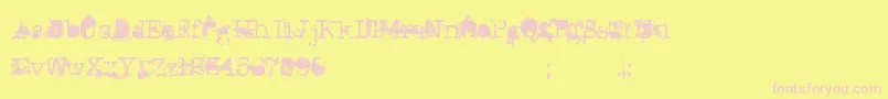 DonGiovanni Font – Pink Fonts on Yellow Background