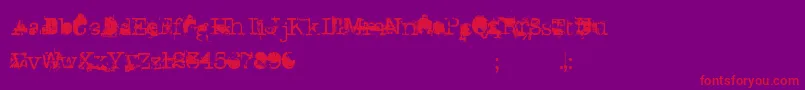 DonGiovanni Font – Red Fonts on Purple Background