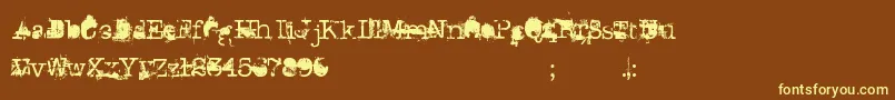 DonGiovanni Font – Yellow Fonts on Brown Background