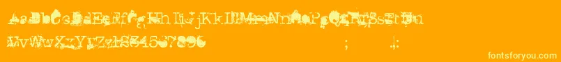 DonGiovanni Font – Yellow Fonts on Orange Background