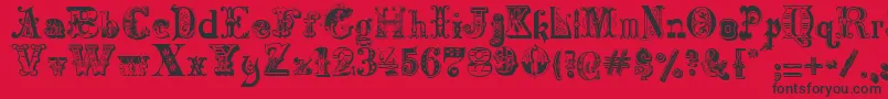 Harlequinade Font – Black Fonts on Red Background