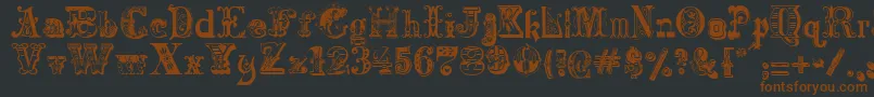 Harlequinade Font – Brown Fonts on Black Background