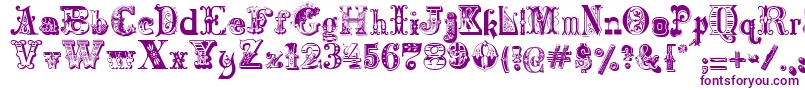 Harlequinade Font – Purple Fonts on White Background