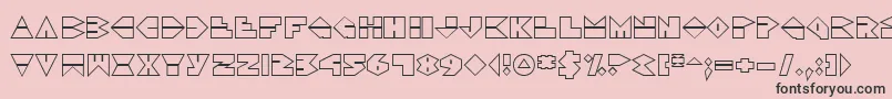 フォントDdorkv2o – ピンクの背景に黒い文字