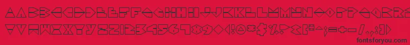 Ddorkv2o Font – Black Fonts on Red Background