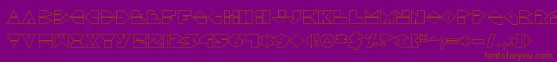 Ddorkv2o Font – Brown Fonts on Purple Background