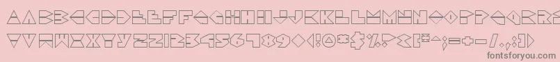 Ddorkv2o Font – Gray Fonts on Pink Background