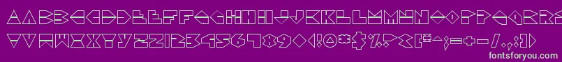 Ddorkv2o Font – Green Fonts on Purple Background