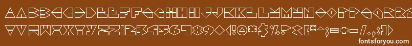 フォントDdorkv2o – 茶色の背景に白い文字