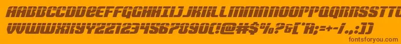 Nightwraithlaserital Font – Brown Fonts on Orange Background