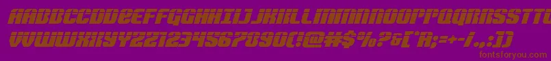Nightwraithlaserital Font – Brown Fonts on Purple Background