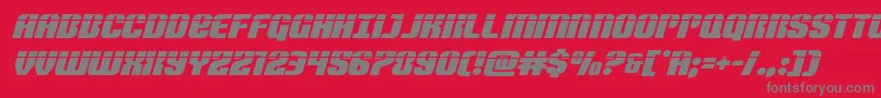 Nightwraithlaserital Font – Gray Fonts on Red Background