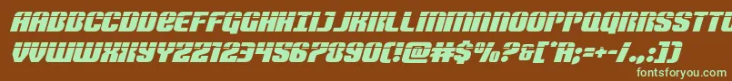 Nightwraithlaserital Font – Green Fonts on Brown Background
