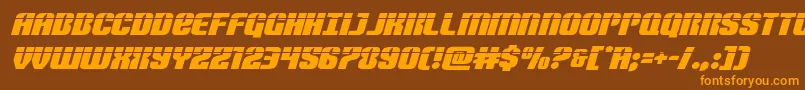 Nightwraithlaserital Font – Orange Fonts on Brown Background