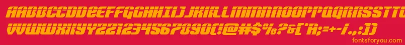 Nightwraithlaserital Font – Orange Fonts on Red Background