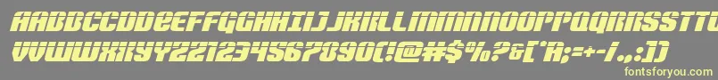 Nightwraithlaserital Font – Yellow Fonts on Gray Background