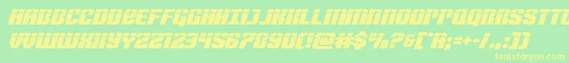 Nightwraithlaserital Font – Yellow Fonts on Green Background