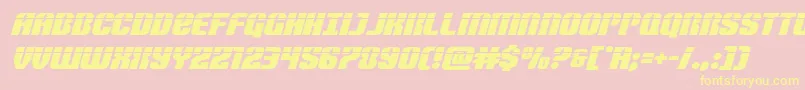 Nightwraithlaserital Font – Yellow Fonts on Pink Background